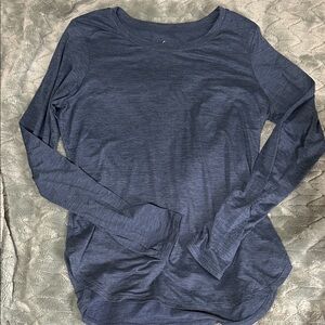 Women's Blue Long Sleeve Top